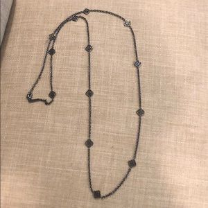 Kendra Scott Logo Necklace Gunmetal